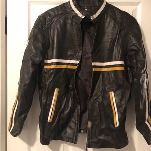 Brown Leather biker jacket